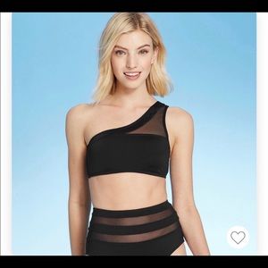 Target Shade & Shore black one shoulder bikini top